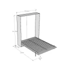 Pionowe składane łóżko francuskie w różnych wykończeniach - Magicompare Viadurini