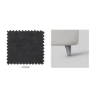 Łóżko pojedyncze z zagłówkiem z tkaniny Made in Italy - Fiuto Viadurini