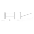 Łóżko pojedyncze z zagłówkiem z tkaniny Made in Italy - Fiuto Viadurini