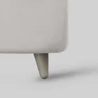 Pełnowymiarowe łóżko z wyściełanym zagłówkiem i nóżkami Made in Italy - Aaron Viadurini