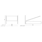 Pełnowymiarowe łóżko z wyściełanym zagłówkiem i nóżkami Made in Italy - Aaron Viadurini