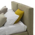 Tapicerowane podwójne łóżko z pudełkiem z ekoskóry Made in Italy - Desert Viadurini