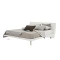 Tapicerowane podwójne łóżko z ekoskóry lub tkaniny Made in Italy - Armonica