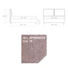 Łóżko podwójne 160x190 z 2 miękkimi poduszkami z falbanką obwodową - Ernesta Viadurini