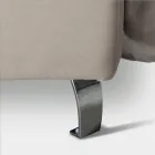 Łóżko podwójne 160x190 z 2 miękkimi poduszkami w zagłówku - Tramonti Viadurini