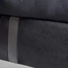 Łóżko podwójne 160x190 z 2 dwukolorowymi pionowymi i równoległymi paskami - Paolo Viadurini