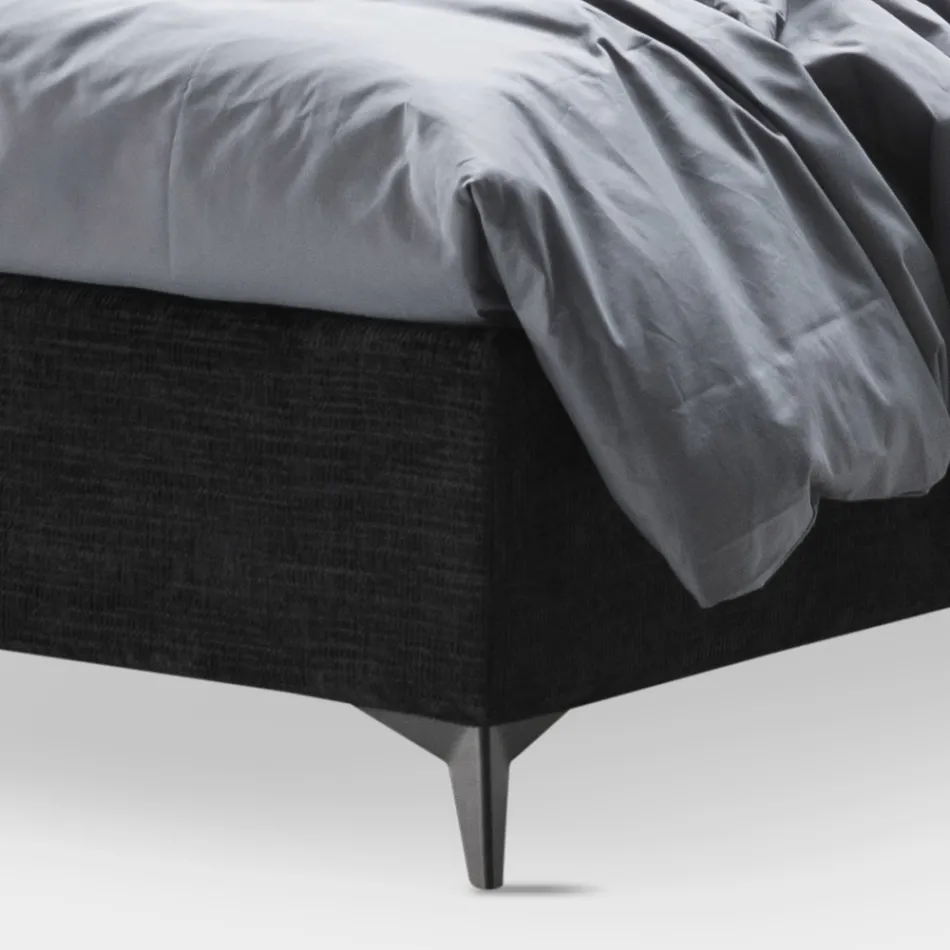 Łóżko podwójne 160x190 z pionowymi tłoczonymi sznurkami - Maska Viadurini