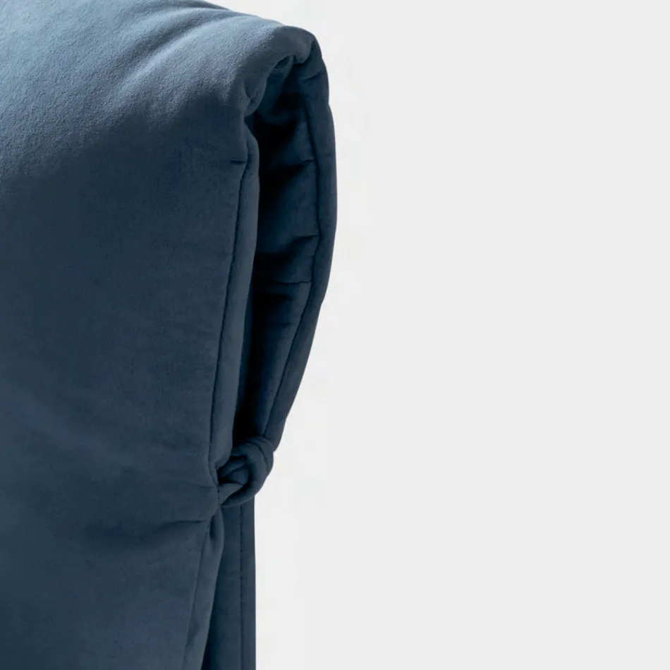 Łóżko podwójne 160x190 z poduszkami otulającymi cały zagłówek - Charme Viadurini