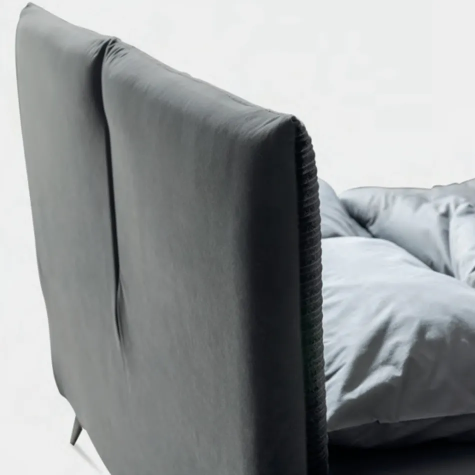 Łóżko podwójne 160x190 z wypełnieniem w kształcie poduszki - Brezze Viadurini