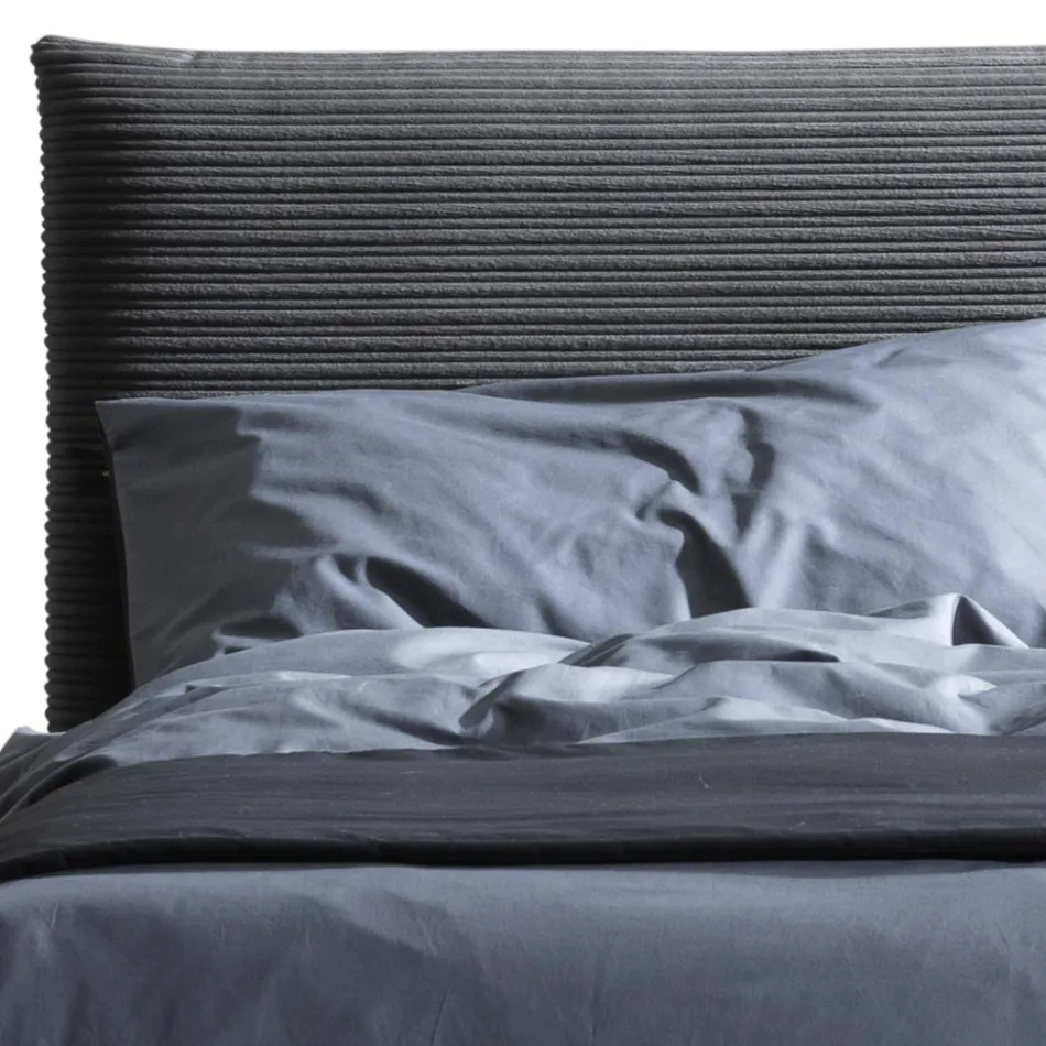 Łóżko podwójne 160x190 z wypełnieniem w kształcie poduszki - Brezze Viadurini