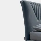 Łóżko podwójne 160x190 z pikowanymi wkładkami i szerokimi listwami - Fresh Viadurini