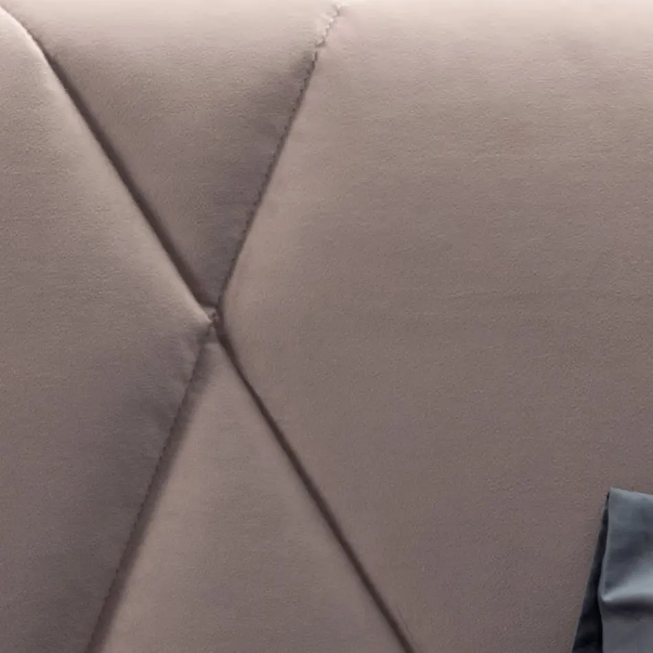 Łóżko podwójne 160x190 z pikowaniem geometrycznym - Ciottolino Viadurini