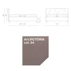 Łóżko podwójne 160x190 z pikowaniem geometrycznym - Ciottolino Viadurini