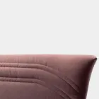 Łóżko podwójne 160x190 z zakrzywionymi liniami i podwójnym pikowanym pasem - Gioie Viadurini