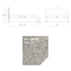 Łóżko podwójne 160x190 z falbaniastym zagłówkiem i guzikami - odpoczynek Viadurini