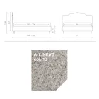 Łóżko podwójne 160x190 z falbaną na wezgłowiu Made in Italy - Rest Viadurini