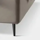 Łóżko podwójne 160x190 z pikowaniem i szerokimi pionowymi pasami - Magan Viadurini