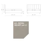 Łóżko podwójne 160x190 z pikowaniem i szerokimi pionowymi pasami - Magan Viadurini