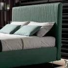 Łóżko podwójne 160x190 z pikowaniem w wąskie paski w wielu kolorach - Meduse Viadurini