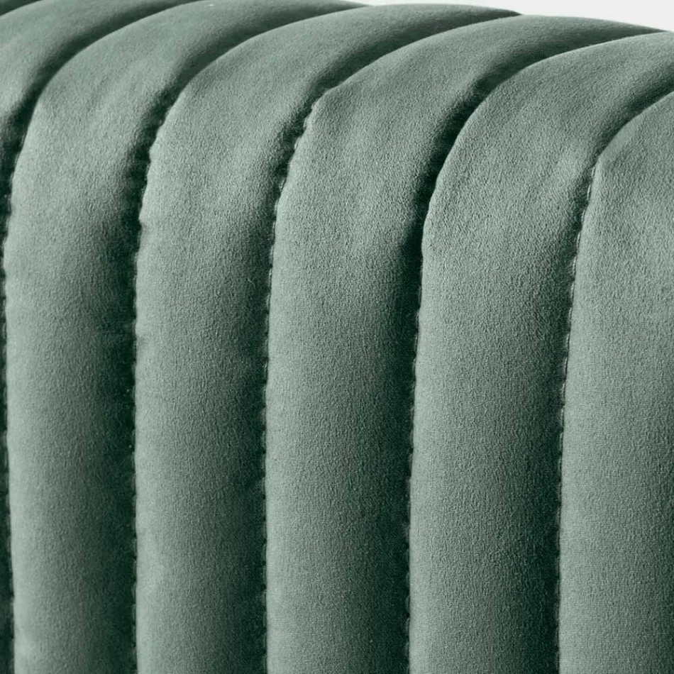 Łóżko podwójne 160x190 z pikowaniem w wąskie paski w wielu kolorach - Meduse Viadurini