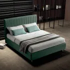 Łóżko podwójne 160x190 z pikowaniem w wąskie paski w wielu kolorach - Meduse Viadurini