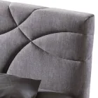 Łóżko podwójne 160x190 z pikowaniem w kształcie krzyża - Słonecznik Viadurini