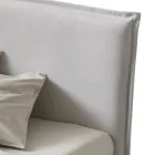 Łóżko podwójne 160x190 w tkaninie z metalowymi nóżkami Made in Italy - Dreams Viadurini