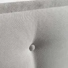 Łóżko podwójne 160x190 w tkaninie z zagłówkiem i guzikami Made in Italy - Dreams Viadurini