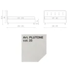 Łóżko podwójne 160x190 w tkaninie z zagłówkiem i guzikami Made in Italy - Dreams Viadurini