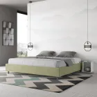 Łóżko podwójne 180x200 cm pokryte mikrofibrą Wyprodukowano we Włoszech - Athlete Viadurini