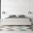 Łóżko podwójne 180x200 cm tapicerowane sztuczną skórą Wyprodukowano we Włoszech - Athlete Viadurini