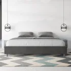 Łóżko podwójne 190x200 cm pokryte mikrofibrą Wyprodukowano we Włoszech - Athlete Viadurini