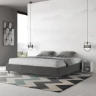 Łóżko podwójne 190x200 cm pokryte mikrofibrą Wyprodukowano we Włoszech - Athlete Viadurini