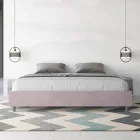 Łóżko podwójne 190x200 cm pokryte mikrofibrą Wyprodukowano we Włoszech - Athlete Viadurini