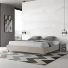 Łóżko podwójne 200x200 cm pokryte mikrofibrą Wyprodukowano we Włoszech - Athlete Viadurini