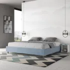 Łóżko podwójne 200x200 cm pokryte mikrofibrą Wyprodukowano we Włoszech - Athlete Viadurini