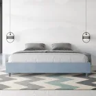 Łóżko podwójne 200x200 cm pokryte mikrofibrą Wyprodukowano we Włoszech - Athlete Viadurini