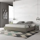 Łóżko podwójne 200x200 cm tapicerowane sztuczną skórą Wyprodukowano we Włoszech - Athlete Viadurini