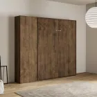 Pionowe składane łóżko podwójne z kolumną - Magicompare Viadurini