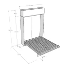 Pionowe składane łóżko podwójne ze ścianką - Magicompare Viadurini
