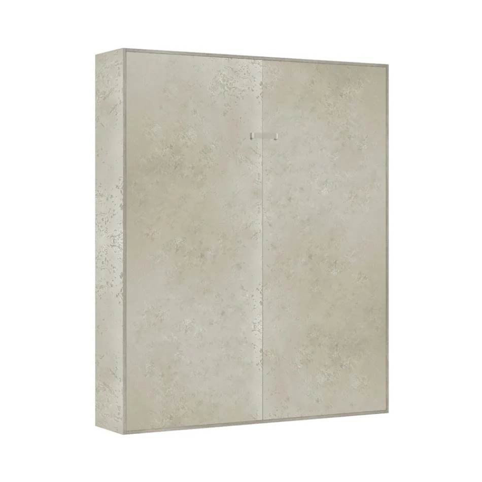 Pionowe składane łóżko podwójne w różnych wykończeniach - Magicompare Viadurini