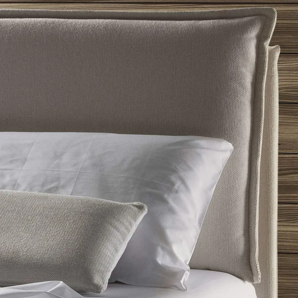 Podwójne łóżko ze schowkiem Made in Italy - Ernesta Viadurini