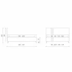 Podwójne łóżko z wyściełaną szufladą z ekoskóry Wyprodukowano we Włoszech - Paolo Viadurini