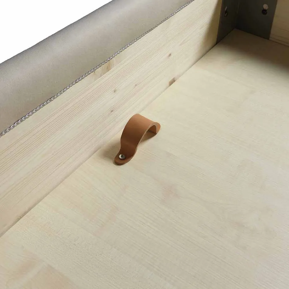 Podwójne łóżko z schowkiem, nowoczesny design, Kate by Bolzan Viadurini