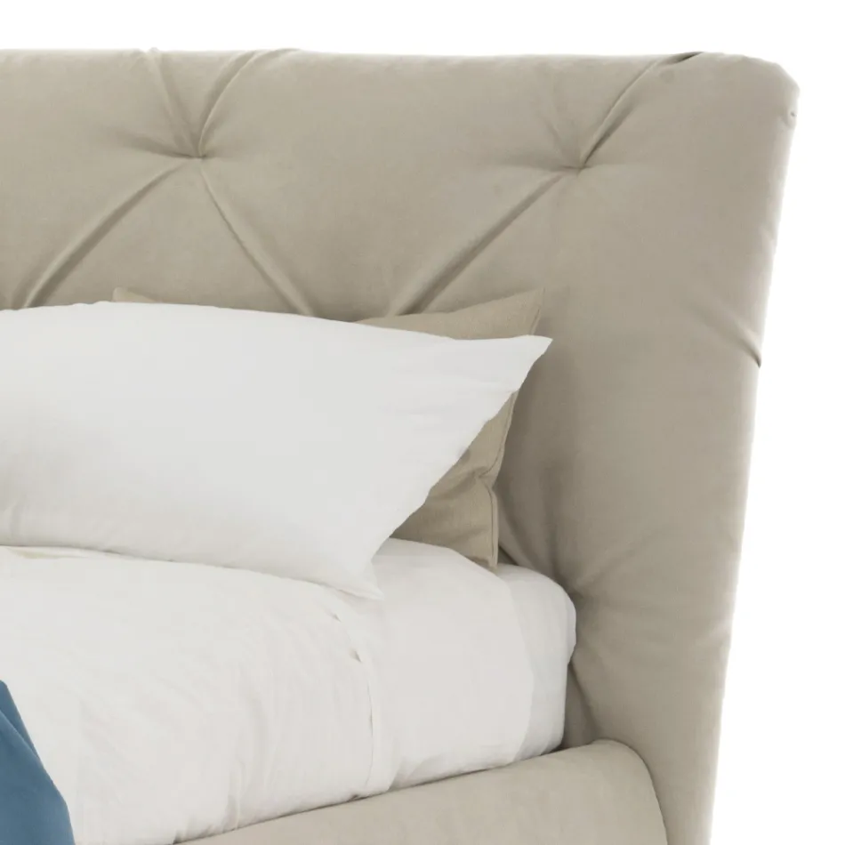 Podwójne łóżko z nowoczesnym pojemnikiem Made in Italy – Gaven Viadurini