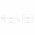 Łóżko podwójne z wyściełanym pojemnikiem Faux Leather Made in Italy - Mask Viadurini