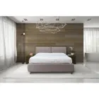 Łóżko podwójne z opcjonalnym schowkiem i nóżkami Made in Italy - Birba Viadurini