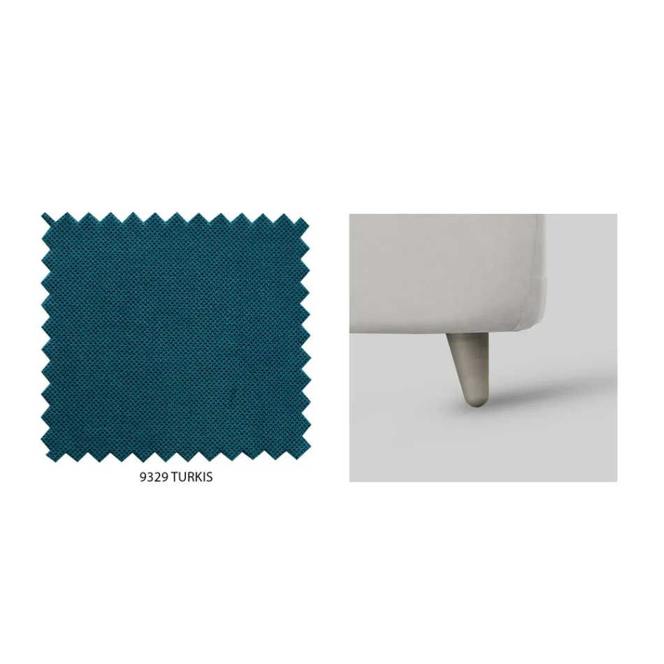 Łóżko podwójne z opcjonalnym schowkiem i nóżkami Made in Italy - Birba Viadurini