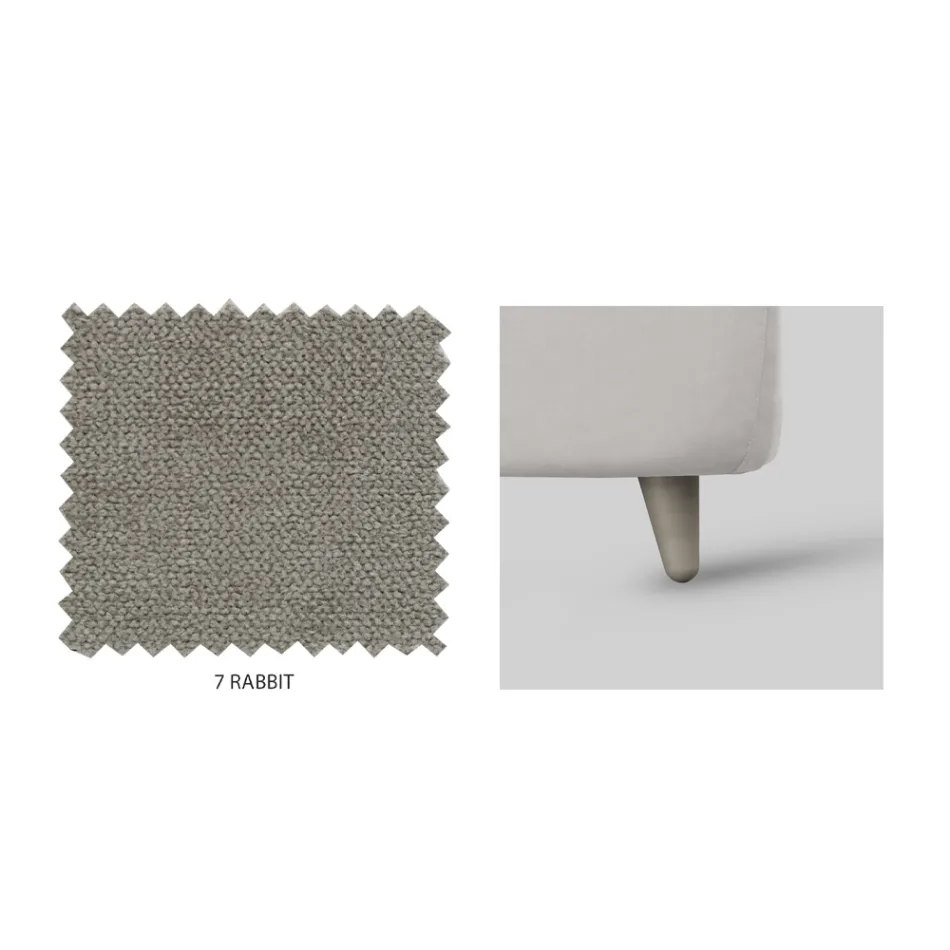 Łóżko podwójne z opcjonalnym schowkiem i nóżkami Made in Italy - Birba Viadurini