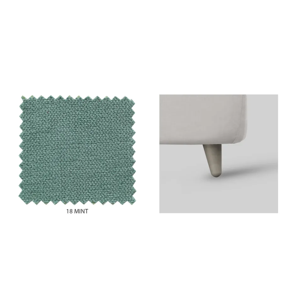 Podwójne łóżko z opcjonalnym schowkiem Made in Italy - Ciccio Viadurini